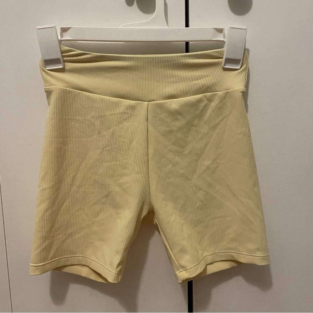 Light Yellow Biker Shorts